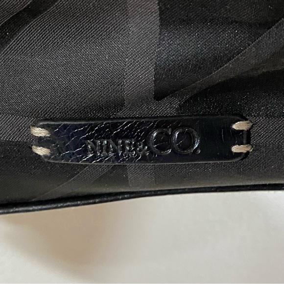 Nine & Co. Leather Canvas Baguette Bag Shoulder Strap Women's Mini Purse Tote - Picture 11 of 16